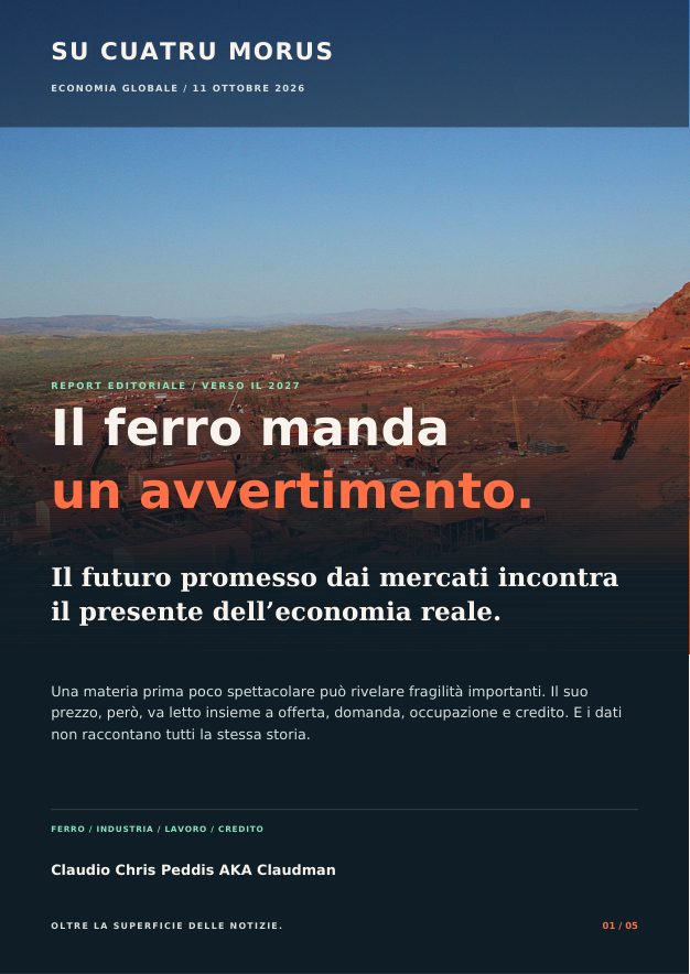 Copertina originale del report: Il ferro manda un avvertimento.